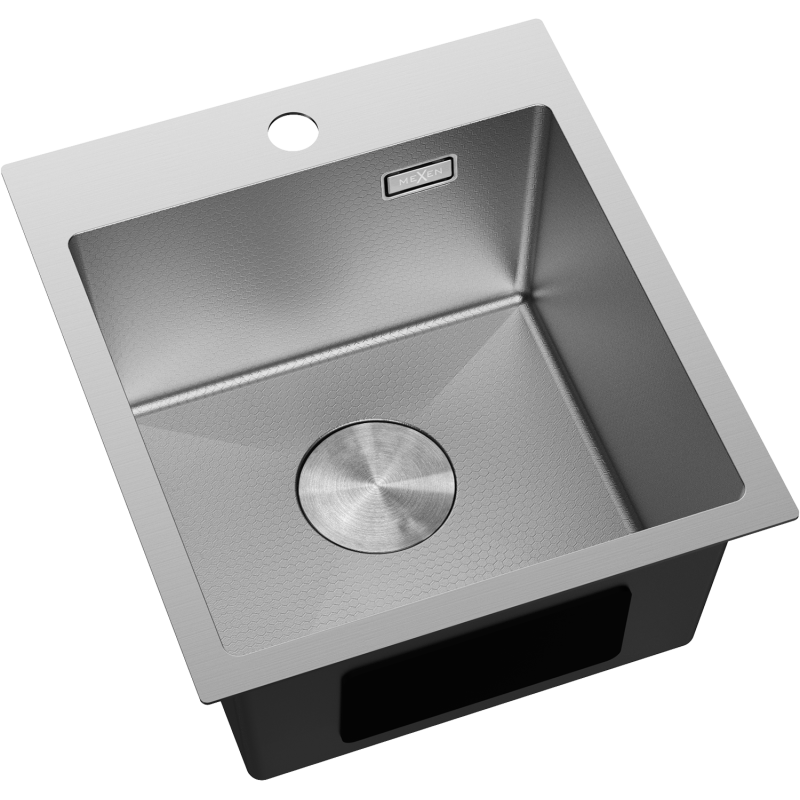 Mexen Solix nerezový drez 1-komorový 400 x 450 mm, inox HC - 6401401000-01HC