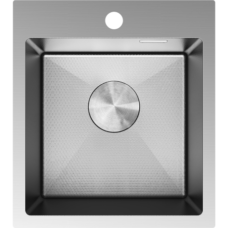 Mexen Solix oceľový drez 1-komorový 400 x 450 mm, inox HC - 6401401000-01HC