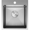Mexen Solix nerezový drez 1-komorový 400 x 450 mm, inox HC - 6401401000-01HC