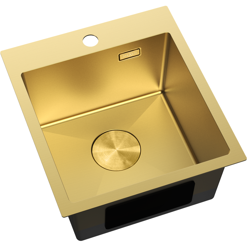 Mexen Solix nerezový drez 1-komorový 400 x 450 mm, zlatý - 6401401000-55