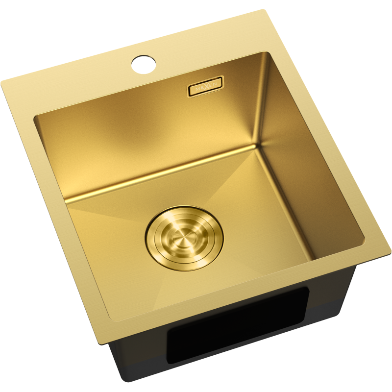 Mexen Solix nerezový drez 1-komorový 400 x 450 mm, zlatý - 6401401000-55