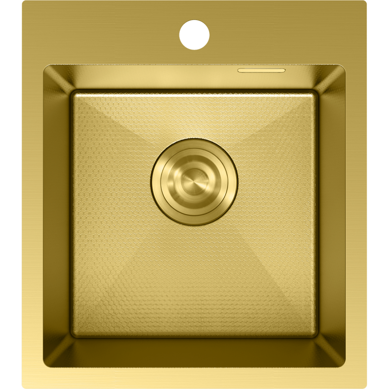 Mexen Solix oceľový kuchynský drez 1-komorový 400 x 450 mm, zlatý HC - 6401401000-55HC