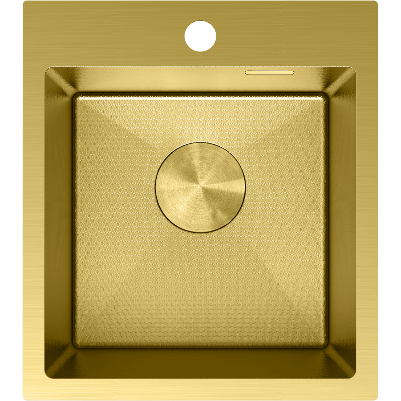 Mexen Solix oceľový kuchynský drez 1-komorový 400 x 450 mm, zlatý HC - 6401401000-55HC