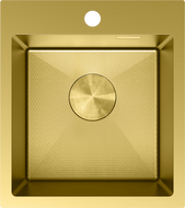 Mexen Solix oceľový kuchynský drez 1-komorový 400 x 450 mm, zlatý HC - 6401401000-55HC