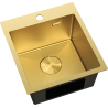 Mexen Solix oceľový kuchynský drez 1-komorový 400 x 450 mm, zlatý HC - 6401401000-55HC