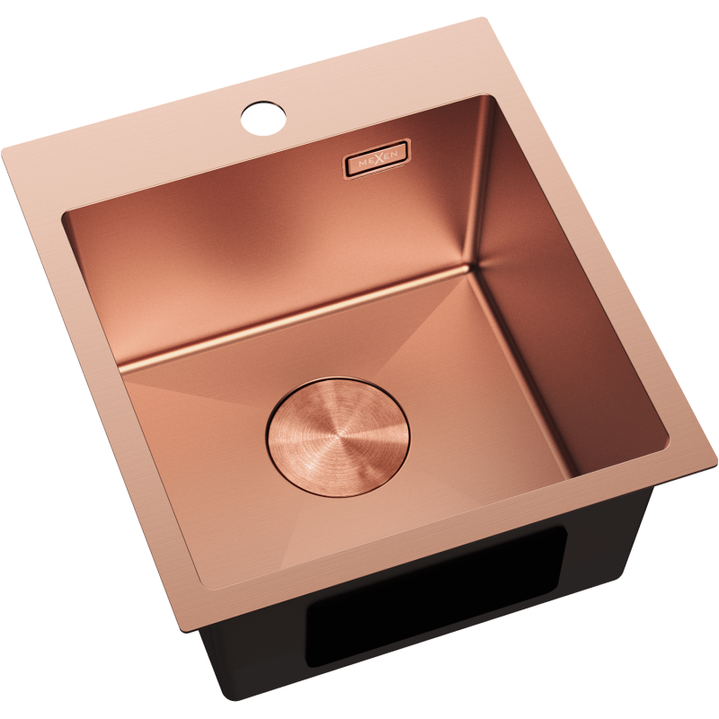 Mexen Solix nerezový drez 1-komorový 400 x 450 mm, meď - 6401401000-65