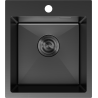 Mexen Solix oceľový kuchynský drez s jednou komorou 400 x 450 mm, čierny - 6401401000-70