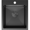 Mexen Solix oceľový kuchynský drez s jednou komorou 400 x 450 mm, čierny - 6401401000-70