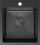 Mexen Solix nerezový drez 1-komorový 400 x 450 mm, čierny HC - 6401401000-70HC