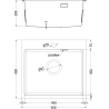 Mexen Solix kuchynský drez 1-komorový 500 x 450 mm, inox HC - 6402501000-01HC