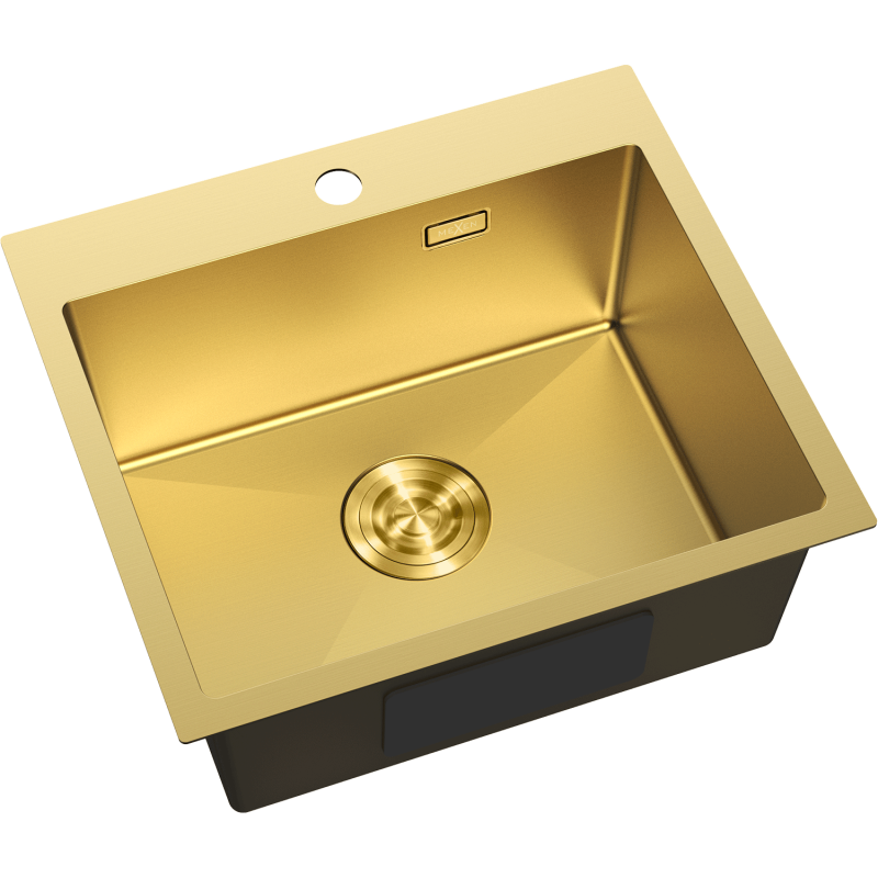 Mexen Solix oceľový drez 1-komorový 500 x 450 mm, zlatý - 6402501000-55