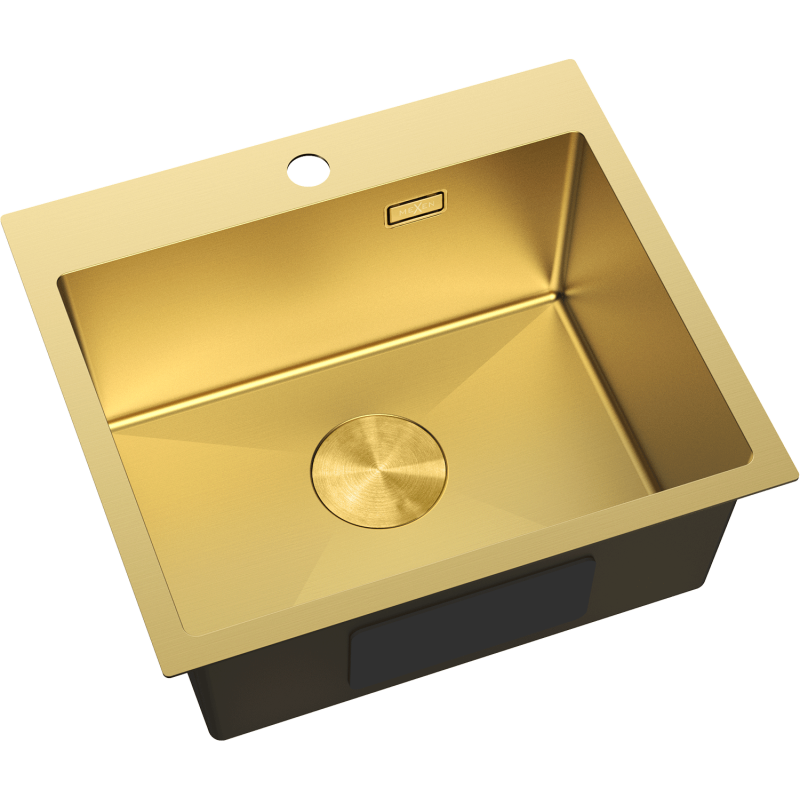Mexen Solix oceľový drez 1-komorový 500 x 450 mm, zlatý - 6402501000-55