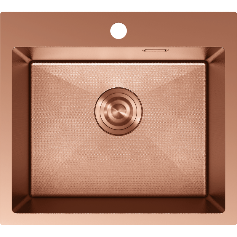 Mexen Solix nerezový kuchynský drez 1-komorový 500 x 450 mm, meď HC - 6402501000-65HC
