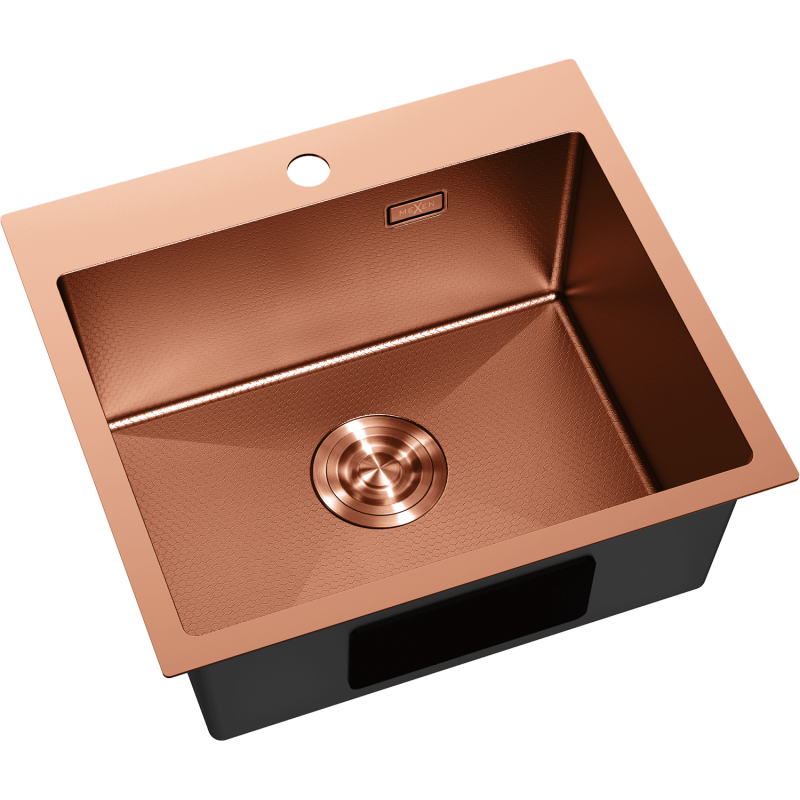 Mexen Solix nerezový kuchynský drez 1-komorový 500 x 450 mm, meď HC - 6402501000-65HC