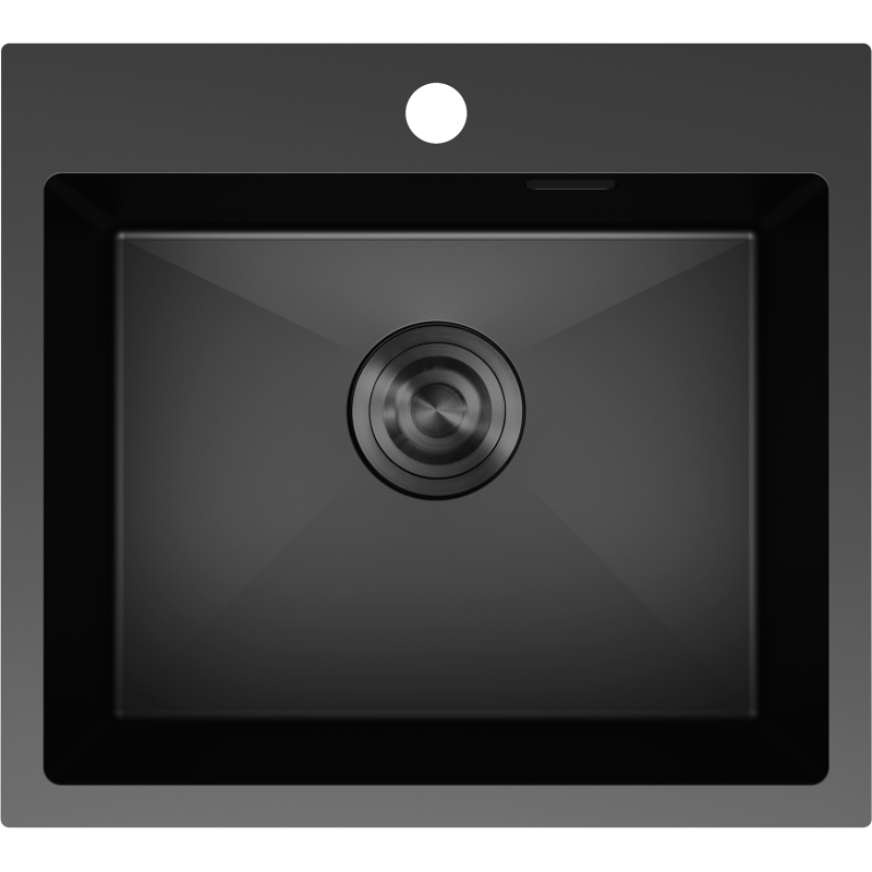 Mexen Solix kuchynský drez nerezový 1-komorový 500 x 450 mm, čierny - 6402501000-70