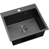 Mexen Solix kuchynský drez nerezový 1-komorový 500 x 450 mm, čierny - 6402501000-70