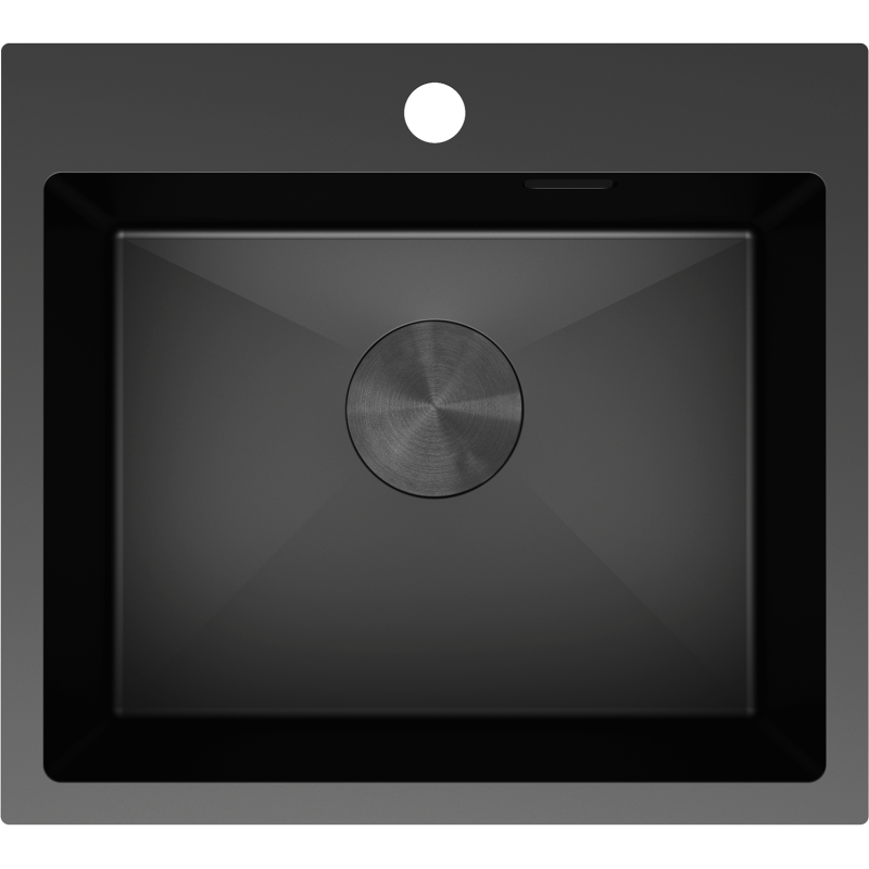 Mexen Solix kuchynský drez nerezový 1-komorový 500 x 450 mm, čierny - 6402501000-70
