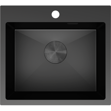 Mexen Solix kuchynský drez nerezový 1-komorový 500 x 450 mm, čierny - 6402501000-70