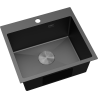 Mexen Solix kuchynský drez nerezový 1-komorový 500 x 450 mm, čierny - 6402501000-70