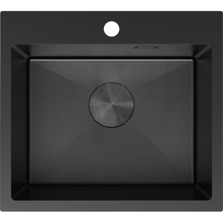 Mexen Solix nerezový drez 1-komorový 500 x 450 mm, čierny HC - 6402501000-70HC