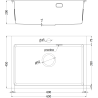 Mexen Solix nerezový drez 1-komorový 650 x 450 mm, zlatý - 6403651000-55