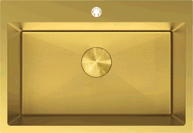 Mexen Solix kuchynský drez z nerezovej ocele, 1-komorový, 650 x 450 mm, zlatý HC - 6403651000-55HC