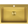 Mexen Solix kuchynský drez z nerezovej ocele, 1-komorový, 650 x 450 mm, zlatý HC - 6403651000-55HC