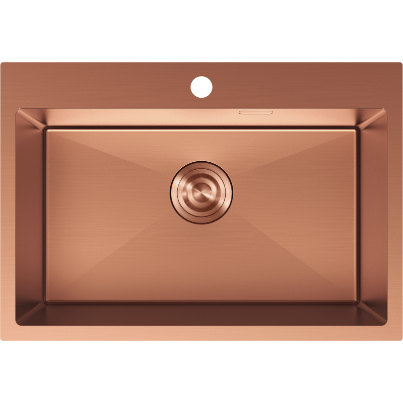 Mexen Solix nerezový drez 1-komorový 650 x 450 mm, meď - 6403651000-65