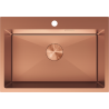 Mexen Solix nerezový drez 1-komorový 650 x 450 mm, meď - 6403651000-65