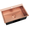 Mexen Solix nerezový kuchynský drez 1-komorový 650 x 450 mm, meď - 6403651000-65