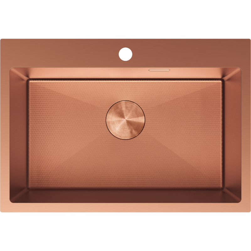 Mexen Solix oceľový kuchynský drez, 1-komorový, 650 x 450 mm, meď HC - 6403651000-65HC