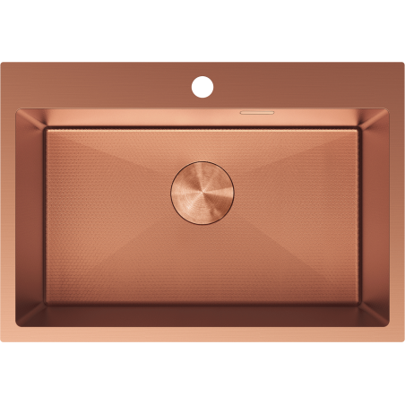 Mexen Solix oceľový kuchynský drez, 1-komorový, 650 x 450 mm, meď HC - 6403651000-65HC