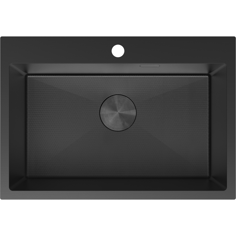 Mexen Solix oceľový drez s 1 komorou 650 x 450 mm, čierny HC - 6403651000-70HC