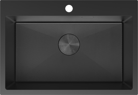 Mexen Solix oceľový drez s 1 komorou 650 x 450 mm, čierny HC - 6403651000-70HC