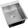Mexen Solix oceľový drez 1-komorový 400 x 500 mm, inox - 6406401000-01