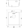 Mexen Solix oceľový drez 1-komorový 400 x 500 mm, inox HC - 6406401000-01HC