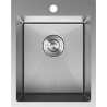 Mexen Solix oceľový drez 1-komorový 400 x 500 mm, inox HC - 6406401000-01HC