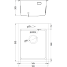 Mexen Solix oceľový drez s 1 komorou 400 x 500 mm, zlatý - 6406401000-55