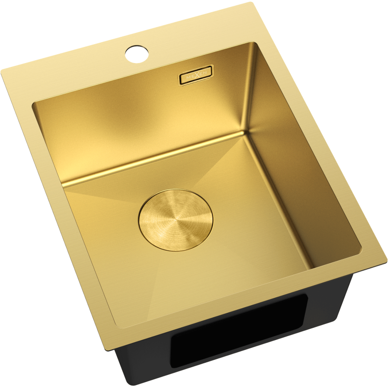 Mexen Solix nerezový drez 1-komorový 400 x 500 mm, zlatý - 6406401000-55