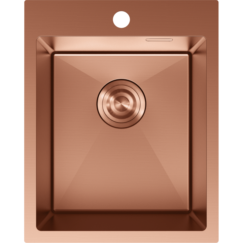 Mexen Solix kuchynský drez z nehrdzavejúcej ocele, 1-komorový, 400 x 500 mm, meď - 6406401000-65