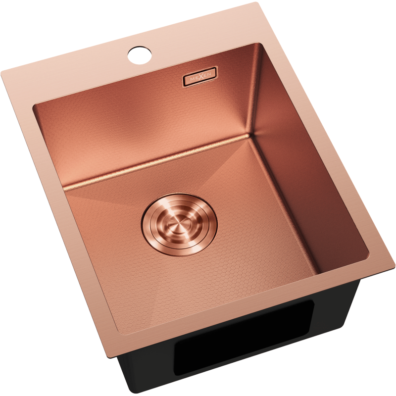 Mexen Solix nerezový kuchynský drez 1-komorový 400 x 500 mm, meď HC - 6406401000-65HC