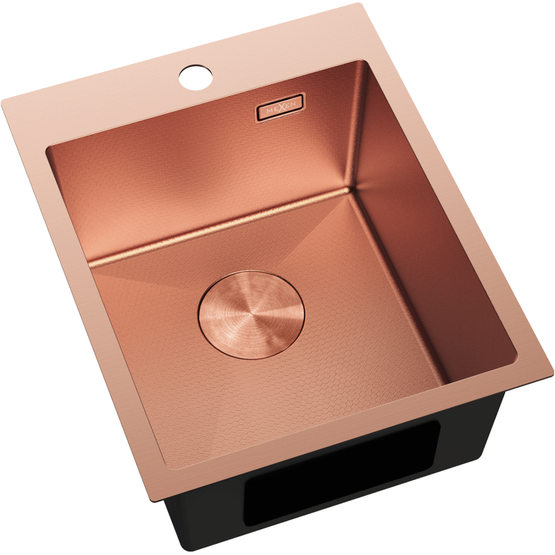 Mexen Solix nerezový kuchynský drez 1-komorový 400 x 500 mm, meď HC - 6406401000-65HC