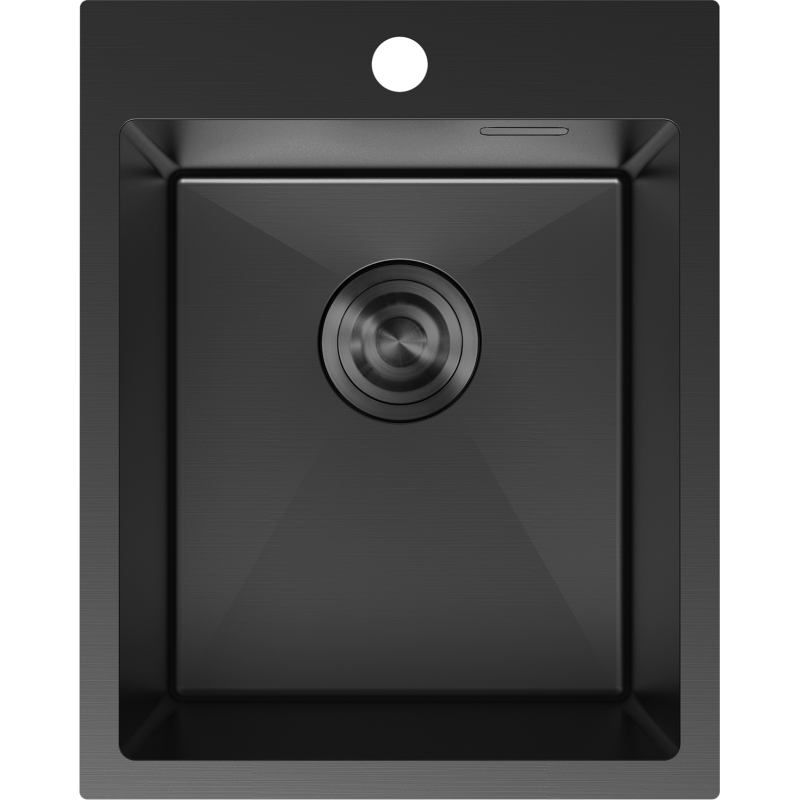 Mexen Solix oceľový drez jednodrezový 400 x 500 mm, čierny - 6406401000-70