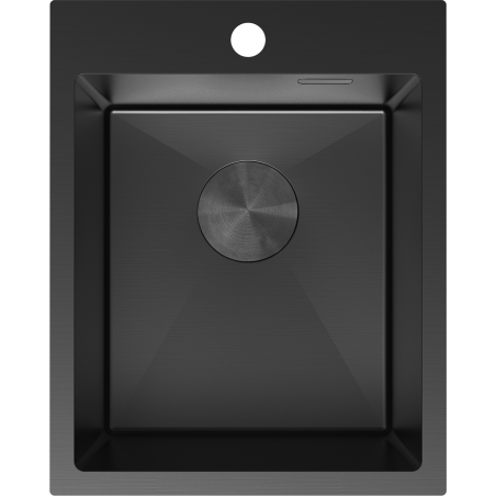 Mexen Solix oceľový drez jednodrezový 400 x 500 mm, čierny - 6406401000-70