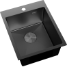 Mexen Solix oceľový drez jednodrezový 400 x 500 mm, čierny - 6406401000-70