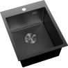Mexen Solix oceľový drezeň 1-komorový 400 x 500 mm, čierny HC - 6406401000-70HC