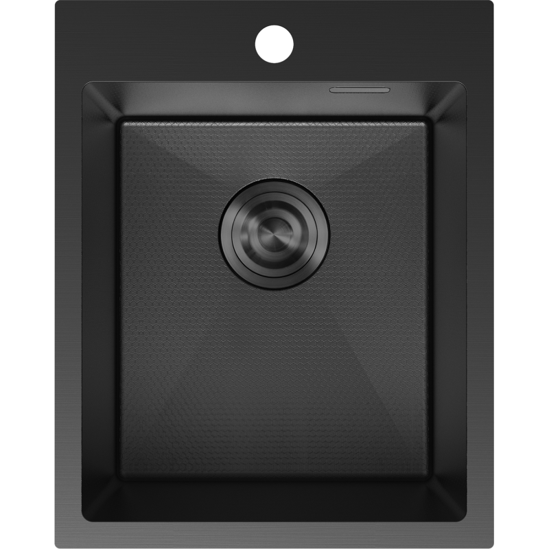 Mexen Solix oceľový drezeň 1-komorový 400 x 500 mm, čierny HC - 6406401000-70HC