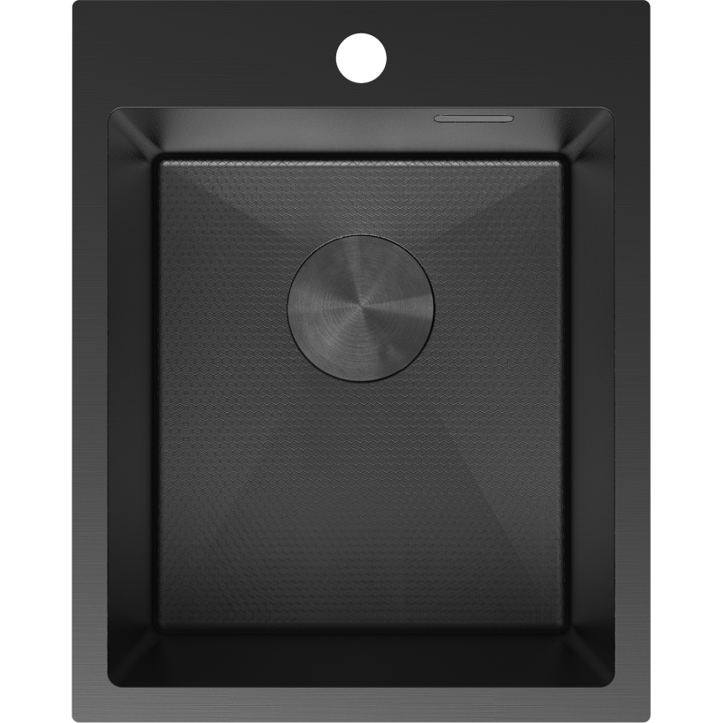 Mexen Solix oceľový drezeň 1-komorový 400 x 500 mm, čierny HC - 6406401000-70HC