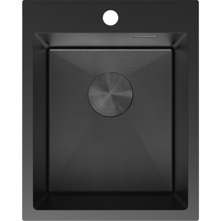 Mexen Solix oceľový drezeň 1-komorový 400 x 500 mm, čierny HC - 6406401000-70HC