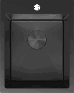 Mexen Solix oceľový drezeň 1-komorový 400 x 500 mm, čierny HC - 6406401000-70HC